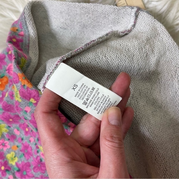 Kate Spade Women's Size Marker Floral Ruffle Sweatshirt Dress - Picture 4 of 8